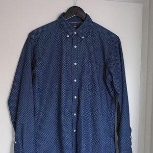 Uniqlo pattern dress shirt - Navy